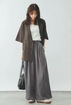 今期春夏グローバルワークリラックスデニムMブラックケミカル