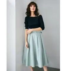 【美品】フレイアイディー コンビワンピース フレアスカート ドッキング サイズ0