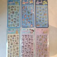 正規品　ディズニー　ぷくぷくシール　6点セットPUKUPUKU SEAL