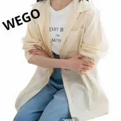 WEGO カラールーズシャツ イエロー ストライプ フリーサイズ【美品】