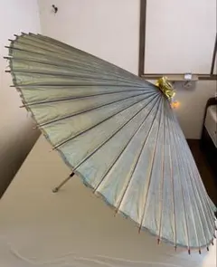 高級和傘 羽二重傘 蛇目 緑