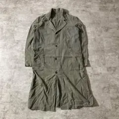 30-40s FOR 刺繍タグ ごま塩 千鳥格子 コットンツイル アトリエコート