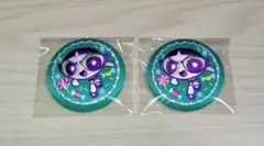 パワーパフガールズ　刺繍缶バッジ　バターカップ 2点