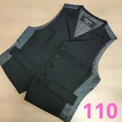 COMME CA ISM ブラック ベスト 110　フォーマルベスト　男の子