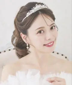 ANNAN WEDDING★低めカチューシャティアラTLM298