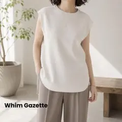 着用少】ウィム Vガゼットノースリーブプルオーバー オフ白 - メルカリ