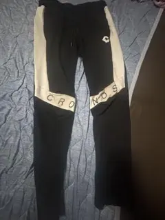 CRONOS スウェットパンツ ジョガーパンツ ブラック ホワイトsize S