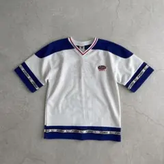 90s USA製 FUBU メッシュ ゲームシャツ 刺繡パッチのサムネイル