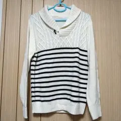 ライトオン BACK NUMBE ボーダー ニット メンズ M