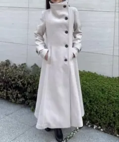 rienda25オーバーネックシンデレララインコート 秋服 冬服