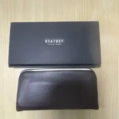 ⭐︎未使用に近い⭐︎STATUSY（ステータシー）コーヒーレザー長財布 STATUSY ステータシー コーヒーヴィーガンレザー長財布 - メルカリ