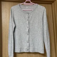 UNIQLO グレー ワッフルカーディガン　L