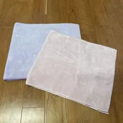 ハホニコ　ヘアドライ　マイクロファイバータオル　ピンク・ラベンダー　2枚セット