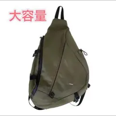 大容量 バッグ カーキ ボディバッグ 緑 ショルダーバッグ リュック