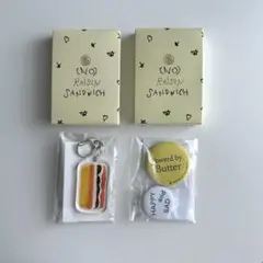ノーサンドイッチ　カプセルトイ　アクリルキーホルダー、缶バッジ