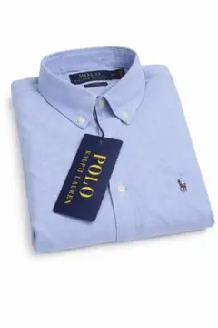 新品ポロラルフローレンスリムフィットオックスフォードシャツタグ付き即日発送匿名