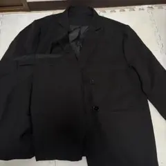 ブラック ダブルブレスト ビジネススーツ