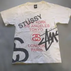 チ*カ様 Stüssy グラフィックTシャツ S ホワイト