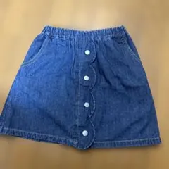美品！アプレレクール　apreslescoursデニムスカートインナーパンツつき