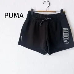 【PUMA＊プーマ】スウェット ショートパンツ M 黒 ブラック ロゴ スポーツ
