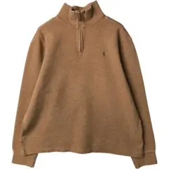 ポロ・ラルフ・ローレン ハーフジップニット ブラウン