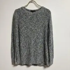 ✨日本製✨ エッシェ【40】ローゲージニット 丸首 ミックス 肉厚 グレーのサムネイル