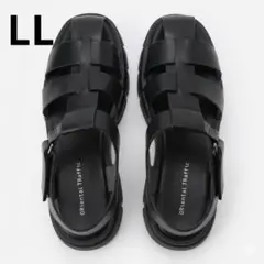 【美品】オリエンタルトラフィック グルカサンダル 厚底 ブラック LL