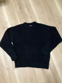 MONO-MART クルーネックニット ブラック Mサイズ