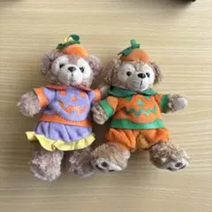 ダッフィー　シェリーメイ　2010ハロウィン　ぬいぐるみバッチ