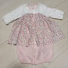 新生児 花柄 ツーウェイオール ロンパース 綿100%