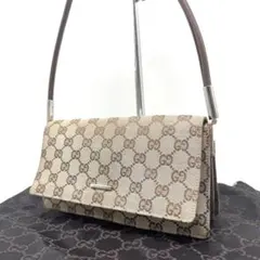 【美品・保存袋付き✨】グッチ アクセサリーポーチ ワンショルダー 肩掛け GG