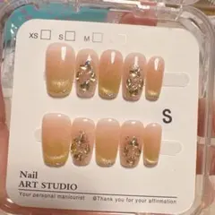 グラデーションベージュネイルチップ S