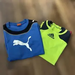 PumaとAdidas Tシャツ 130.cm 2枚セット