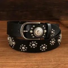 おしゃれ アメカジ ウエスタン y2k 古着 カジュアル ベルト ブラック 黒