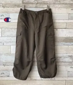 Champion チャンピオン　オリーブ　カーゴパンツ クロップド丈　M カーキ