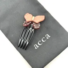 acca ヘアクリップ フラワーモチーフ コーラルピンク - メルカリ