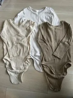 H&M オーガニックコットン ボディスーツ 3枚セット
