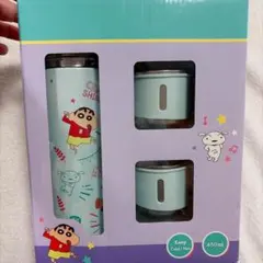 【新品】クレヨンしんちゃん ステンレスボトル＆カップ2個 セット 保温保冷 水筒