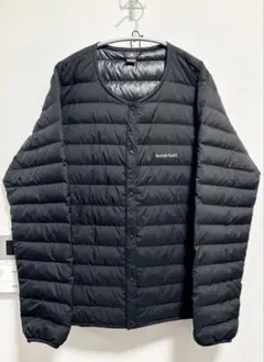 スペリオダウン ラウンドネックジャケット　ブラック　L-R