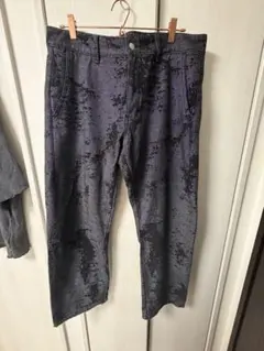 ZARA ブラック・グレー パターン ストレートデニム EUR 44