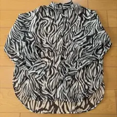 SLY ゼブラ柄 シアーシャツ 長袖
