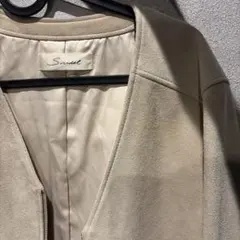 Snidel ベージュ ノーカラージャケット 0