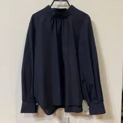 UNTITLED ブラウス　カットソー　セレモニー　ネイビー