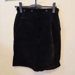 MHL.　ブラックコーデュロイ タイトスカート
