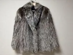 美品 SAGA FOX 毛皮コート 銀サガ 13号