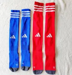 アディダス　サッカーソックス　サッカー靴下　キッズ靴下　2足セットのサムネイル