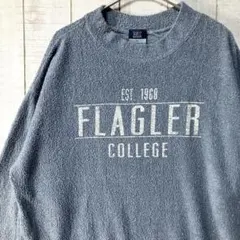 古着　長袖　カレッジスウェット プリント　アメカジ ゆるだぼ