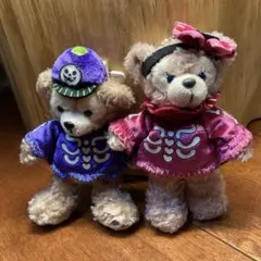 2013 ダッフィーのハロウィン　ダッフィー&シェリーメイ　ぬいぐるみバッジ