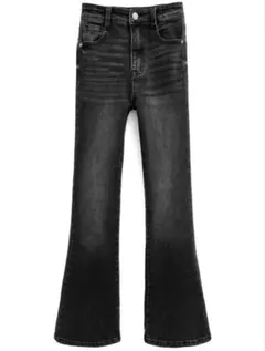 GRL ハイウエストフレアデニムパンツ[cu498] ブラック