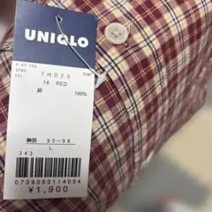 UNIQLO チェック柄 ボタンダウンシャツ Lサイズ